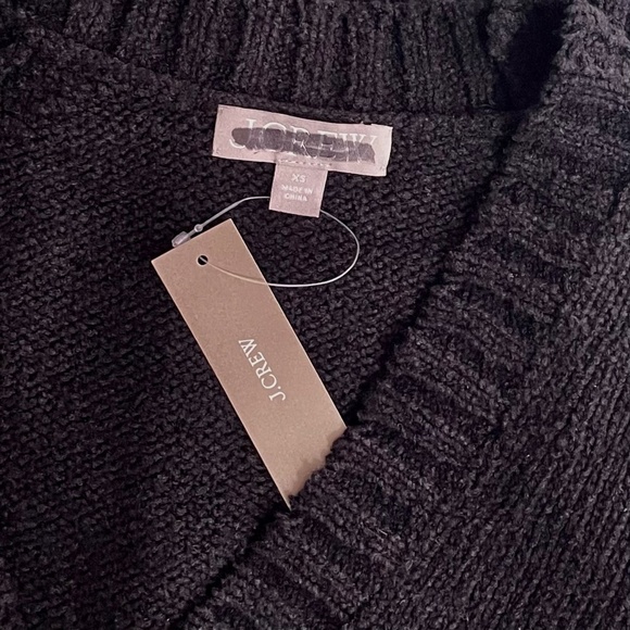 NWT!! J. CREW Marina V-Neck Cardigan Sweater Pockets Solid Black Preppy X-Small - Picture 12 of 15